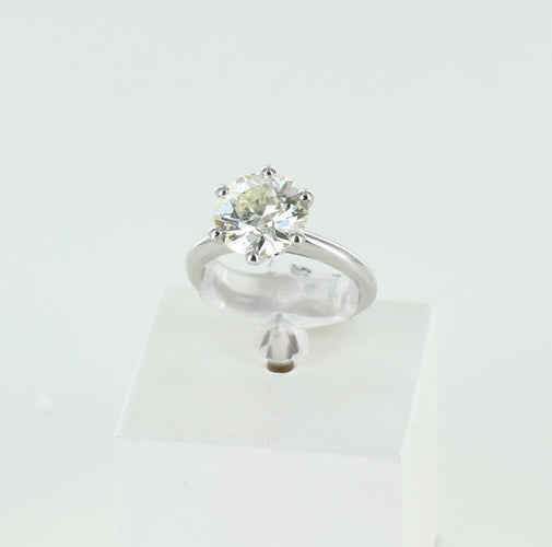 Bague Solitaire or blanc diamant de 3.31ct 58 Facettes