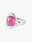 Bague Bague Or Blanc Tourmaline Rose Cabochon 58 Facettes
