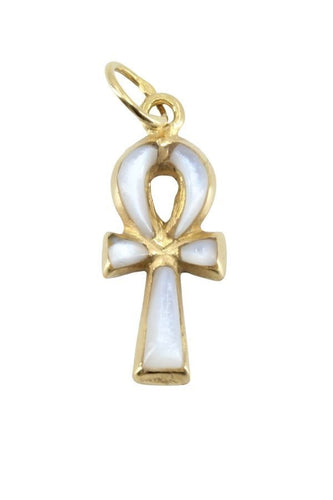Pendentif CROIX ANKH NACRE 58 Facettes 044341