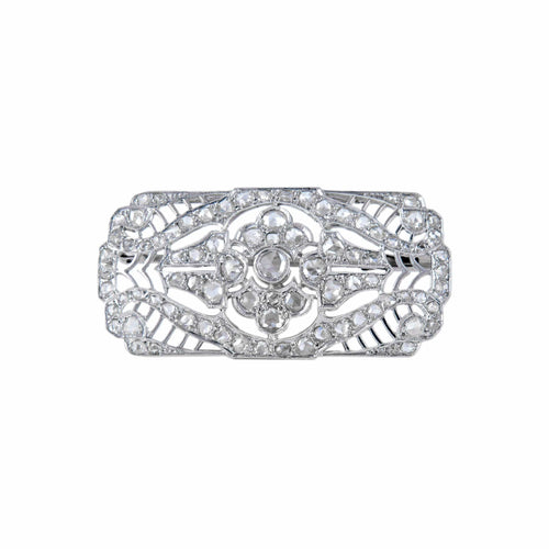 Broche Broche or blanc et diamants 58 Facettes P6L6