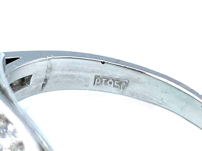 Bague Bague Art-Deco en platine, émeraude certifiée et diamants 58 Facettes