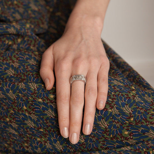 Bague 53 BULGARI - Anneau Parentesis 58 Facettes