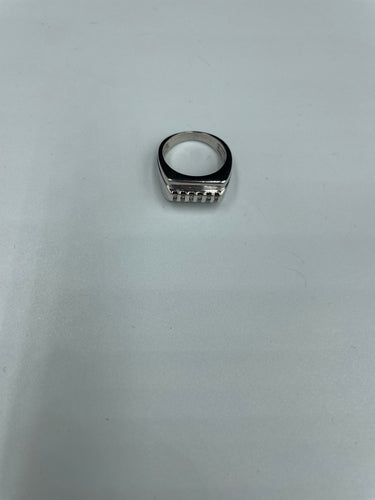 Bague Bague Chevalière Homme or blanc diamants 58 Facettes