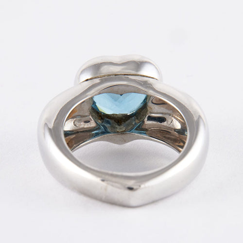 Bague Bague Piaget, "Coeur", or blanc et topaze. 58 Facettes