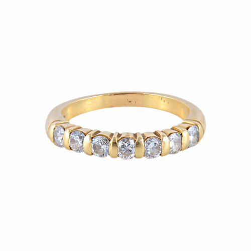 Bague 60 Demi-alliance Diamants 58 Facettes