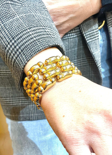 Bracelet Bracelet Tank en or jaune 58 Facettes