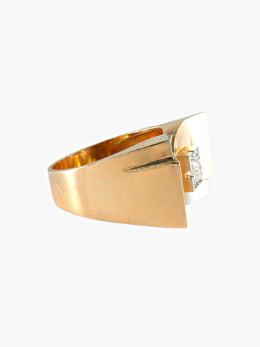 Bague BAGUE TANK OR JAUNE  ET DIAMANT 58 Facettes