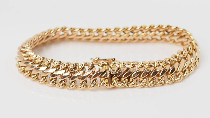 Bracelet 16.5 Bracelet maille américaine en or jaune 58 Facettes 32442