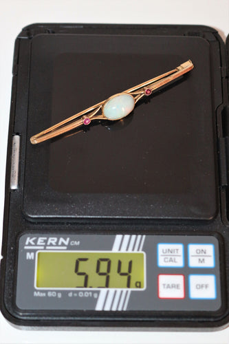 Broche Broche-barrette Art Déco opale et rubis 58 Facettes 528