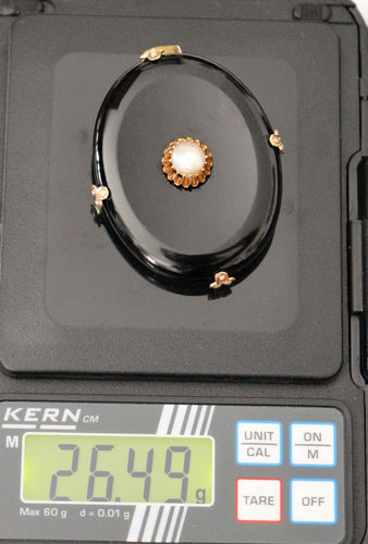 Pendentif Pendentif En Onyx Et Perles XIXe 58 Facettes 468