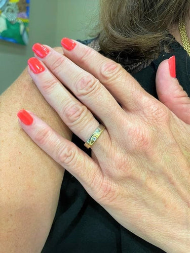 Bague BAGUE JONC 2 ORS DIAMANT 58 Facettes 053911