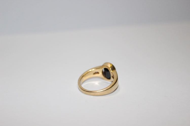 Bague 51 Bague Or  Diamants taille baguette et Saphir 58 Facettes