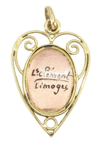 Pendentif PENDENTIF ANCIEN ÉMAIL DE LIMOGES 58 Facettes 046531