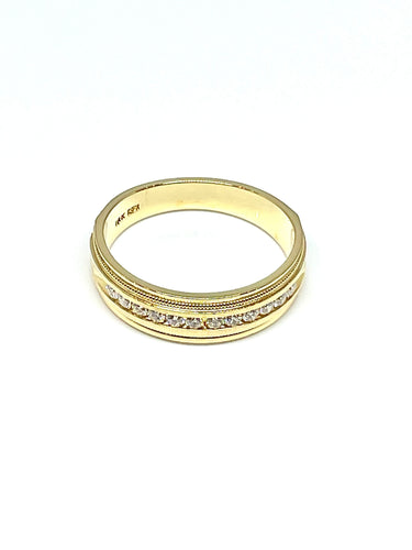 Bague 70 Alliance grande taille or 18 carats et diamants 58 Facettes