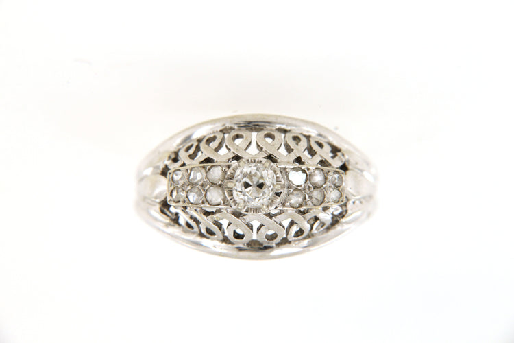 Bague Bague Art Deco, Or jaune & diamants 58 Facettes cfmcd