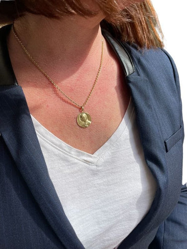 Pendentif MÉDAILLE VIERGE SIGNÉE E.DROPSY 58 Facettes 048311