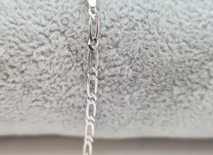 Bracelet Gourmette en Or Blanc 58 Facettes