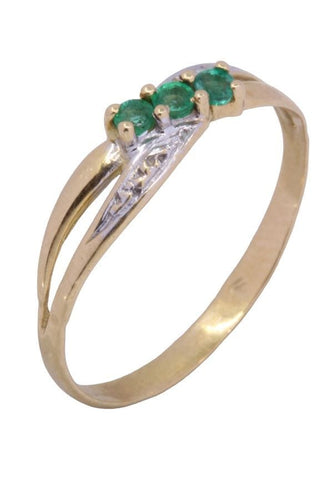 Bague BAGUE MODERNE ÉMERAUDES 58 Facettes 072651