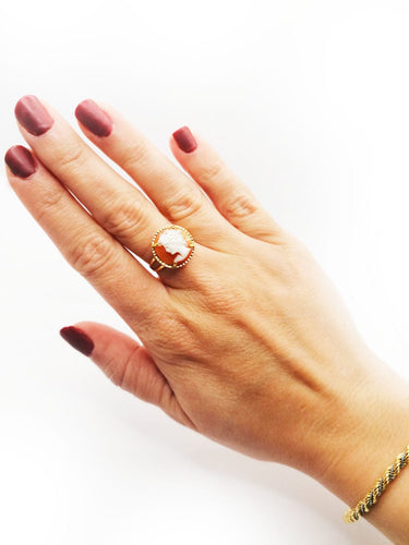 Bague Bague or jaune camée 58 Facettes