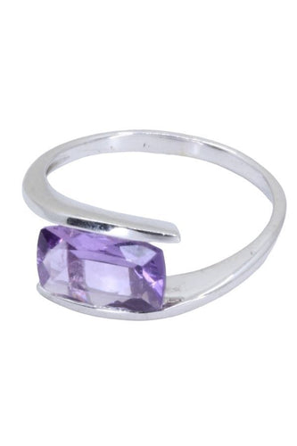 Bague 54 BAGUE MODERNE AMÉTHYSTE 58 Facettes 060101