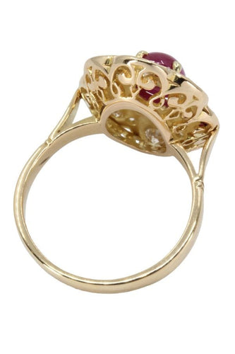 Bague BAGUE MODERNE RUBIS ET DIAMANTS 58 Facettes 003291