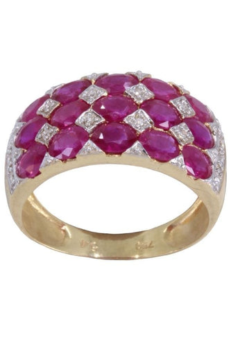 Bague BAGUE MODERNE RUBIS ET DIAMANTS 58 Facettes 071271