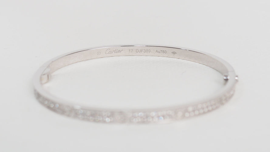 Bracelet 17 Bracelet Cartier Love en or blanc et diamants 58 Facettes 32264