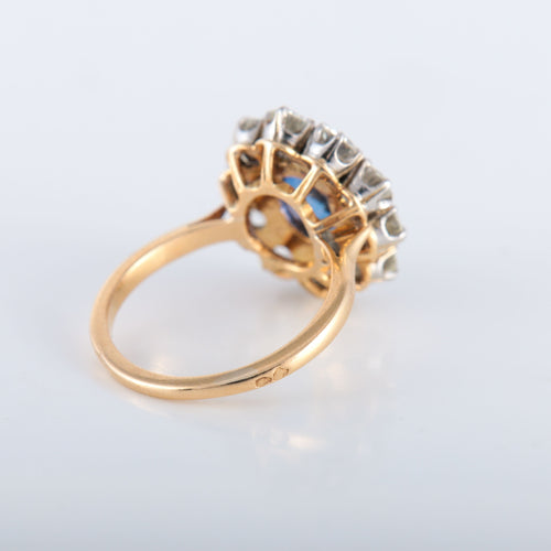 Bague 51 Bague Pompadour Saphir Diamants 58 Facettes