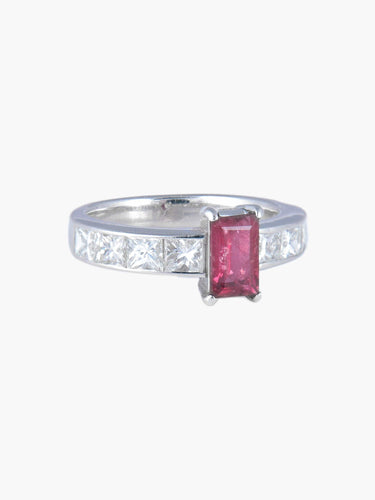Bague 52 Bague Rubis rectangulaire 58 Facettes 325R140