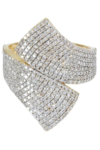 Bague BAGUE MODERNE PAVAGE DIAMANTS 58 Facettes 048871