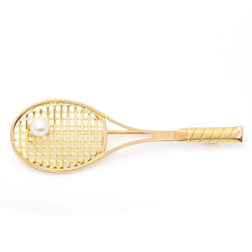 Pendentif Broche / Pendentif Raquette de tennis Perles Or jaune 58 Facettes D359908JC