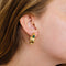 Boucles d'oreilles POIRAY - Créoles Emeraudes Diamants 58 Facettes
