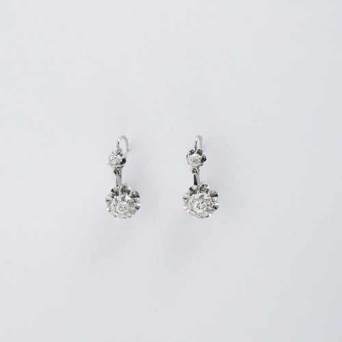 Boucles d'oreilles Dormeuses Diamants 58 Facettes