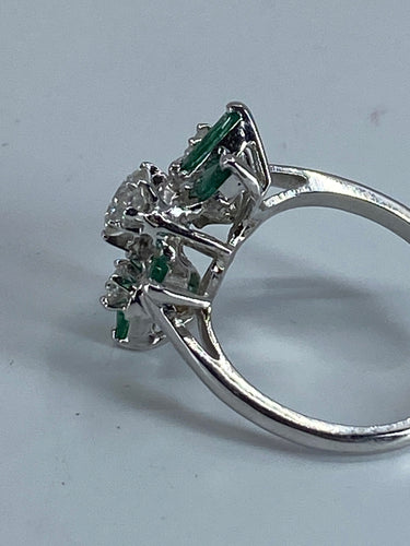 Bague Bague de fiançailles diamants, émeraudes 58 Facettes