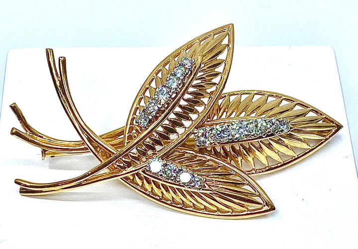 Broche Broche Or jaune Diamants 58 Facettes AB268