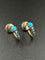 Boucles d'oreilles POMELLATO - Créoles Or Turquoises Zircons 58 Facettes