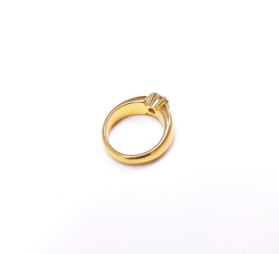 Bague 49 Bague Solitaire Diamant 0.65ct Or jaune 58 Facettes solo.jonc/632.2