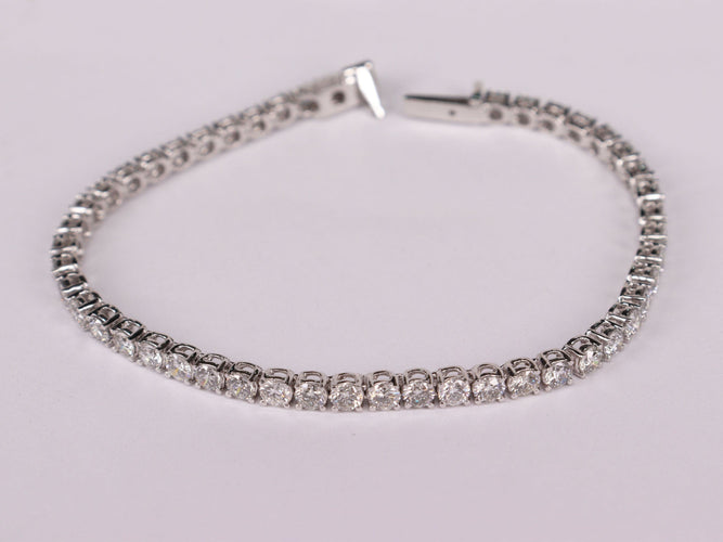 Bracelet Bracelet Tennis Or blanc Diamants 58 Facettes 3188
