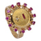 Bague 57 AUGIS - BAGUE MÉDAILLE D'AMOUR SAPHIRS DIAMANT 58 Facettes 075871