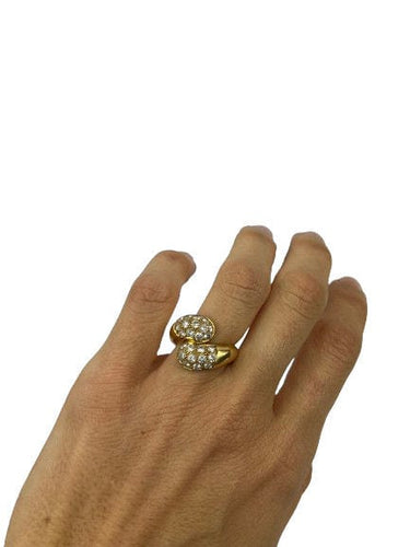 Bague 55 Bague Croisée Or jaune Diamants 58 Facettes 20400000805