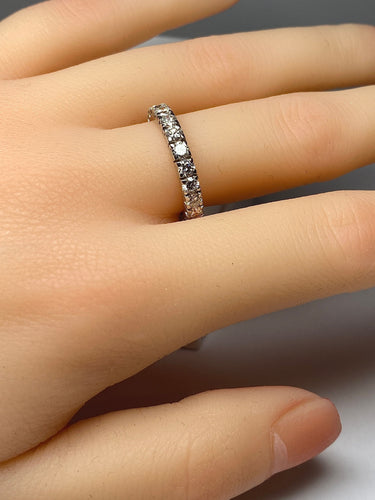 Bague 53 Alliance 22 diamants 2,20 carats 58 Facettes AB282