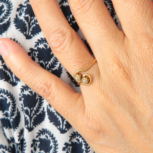 Bague 51.5 Bague Toi & Moi Perles 58 Facettes