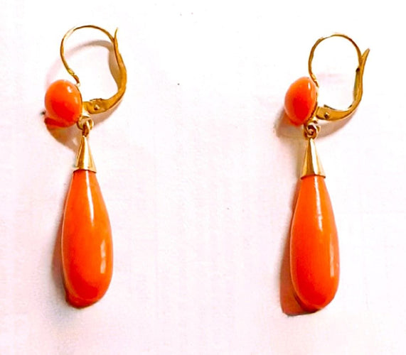 Boucles d'oreilles Boucles d'oreilles Or jaune Corail 58 Facettes
