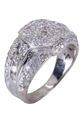 Bague 55 CHEVALIÈRE DIAMANTS 58 Facettes 075741