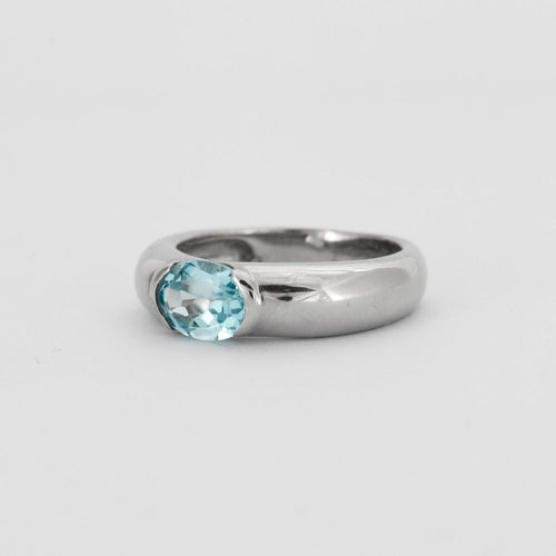 Bague 54 BAGUE DEMI JONC TOPAZE 58 Facettes