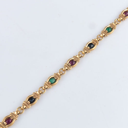 Bracelet Bracelet Saphirs Rubis Emeraudes 58 Facettes JE24