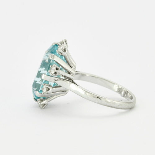 Bague 52 Bague cocktail Aigue-Marine Diamants 58 Facettes 230473