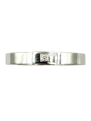 Bracelet DINH VAN. Bracelet Cube Serrure or blanc diamants 58 Facettes