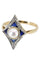 Bague BAGUE ART-DÉCO SAPHIRS PERLE ET DIAMANTS 58 Facettes 056201