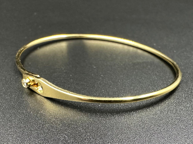 Bracelet DINH VAN. Bracelet Serrure Jonc or jaune et diamant 58 Facettes